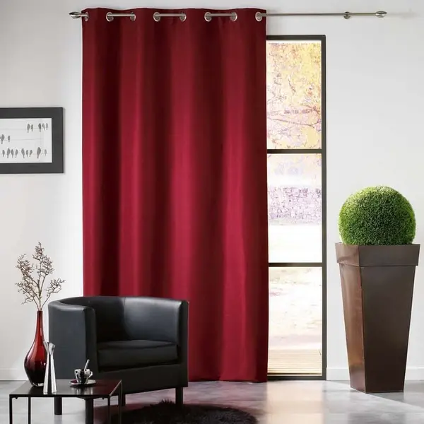 Έτοιμη Κουρτίνα BlackOut Με Τρουκς 140cm x 260cm Μπορντώ