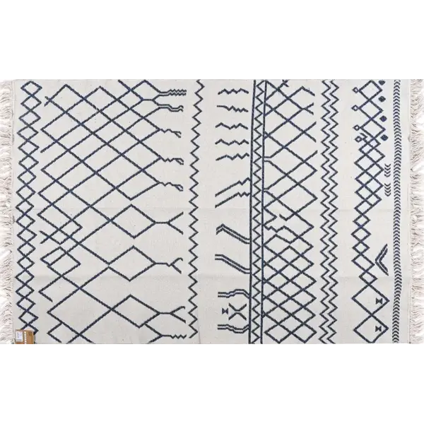 Βαμβακερό κιλίμι Aria Art-Kilim ARIA 22301 BLUE