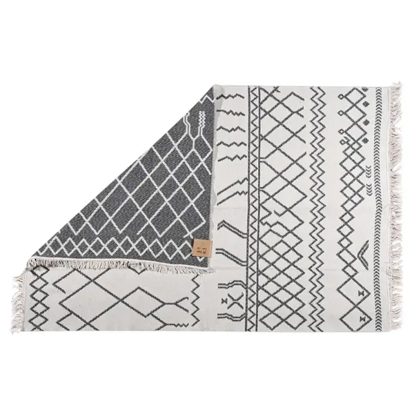 Βαμβακερό κιλίμι Aria Art-Kilim ARIA 22301 DARK GREY