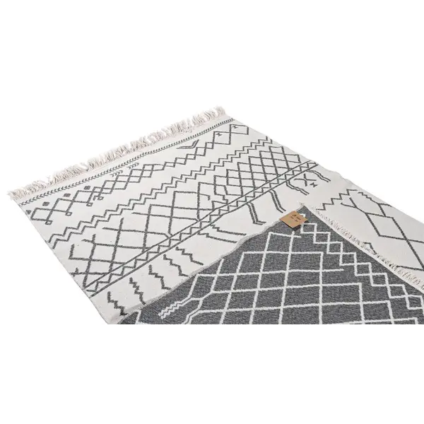 Βαμβακερό κιλίμι Aria Art-Kilim ARIA 22301 DARK GREY