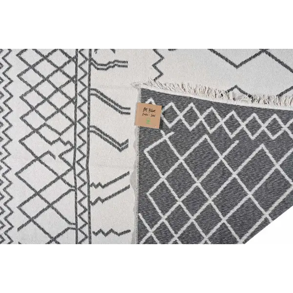 Βαμβακερό κιλίμι Aria Art-Kilim ARIA 22301 DARK GREY