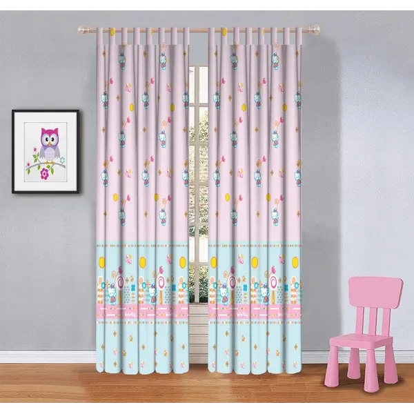 Παιδική Κουρτίνα Με Τιράντες 140cm x 290cm HK8149-1 Hello Kitty