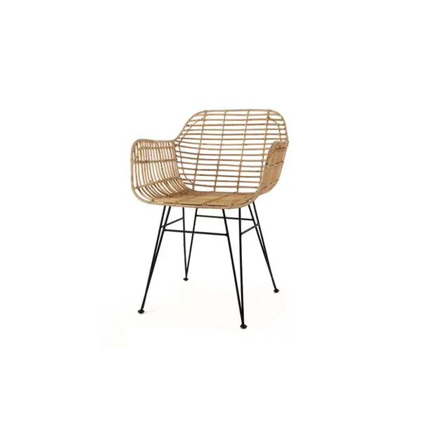 Καρέκλα Τραπεζαρίας με μπράτσα Marea Black legs (57x60x82) Soulworks 0300087