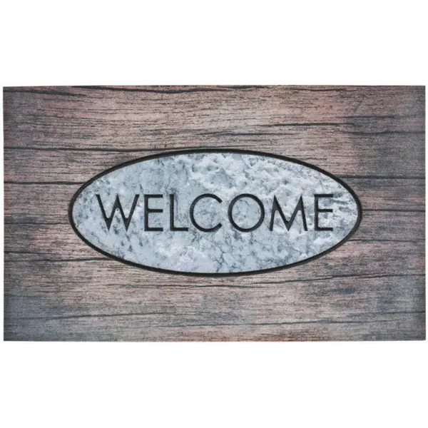 Ποδόμακτρο Ecomat 014 Welcome Wood 45cm X 75cm