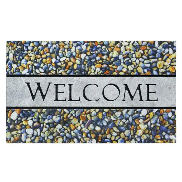 Ποδόμακτρο Ecomat 001 Welcome Pebbles 45cm X 75cm