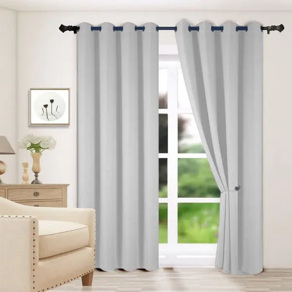 Έτοιμη Κουρτίνα Με Τρουκς 140cm x 270cm HS026-GRIGIO 3