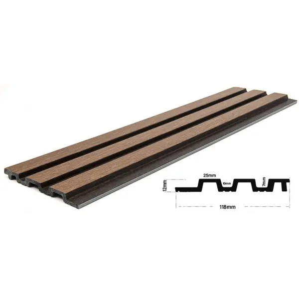PS PANEL ΜΕ 3D ΠΗΧΑΚΙΑ 11 PIANO 12/122/2900mm GOLDEN OAK/D.BROWN Newplan