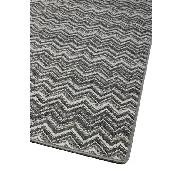 Ψάθινο χαλί Breeze 191/98 Μπεζ σκούρο-γκρι Zik Zak - Colore Colori