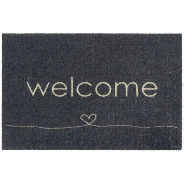 Ποδόμακτρο Ambiance 807 Welcome Heart Anthra 50cm X 75cm