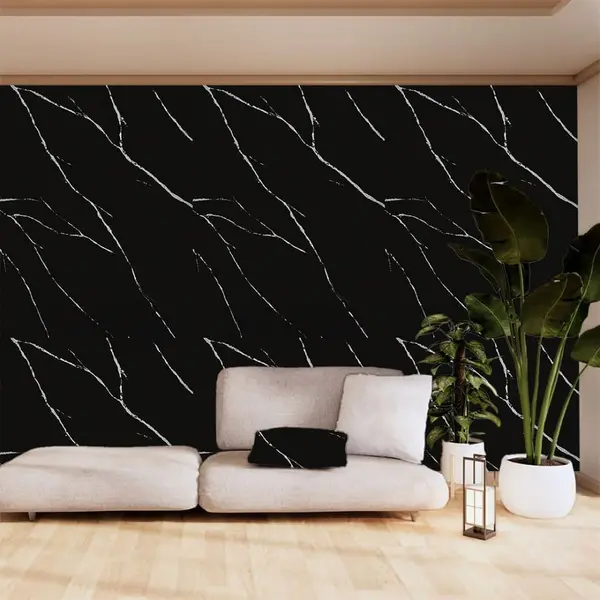 PVC WALL PANEL  2.8/1220/2800mm  CARRARA BLACK 204