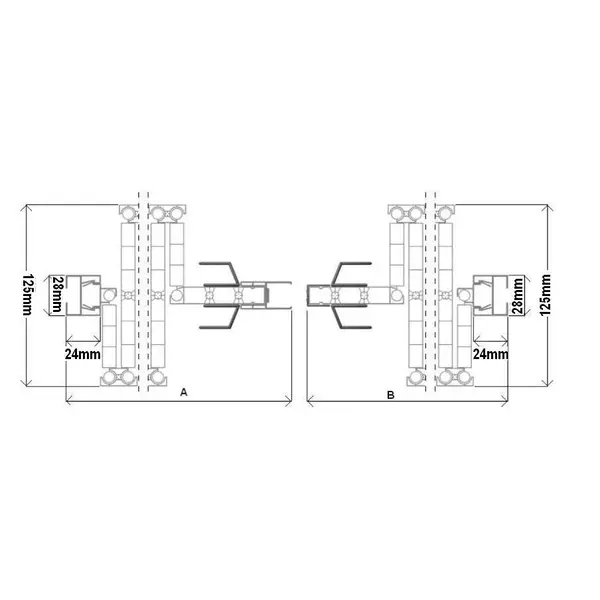 Πτυσσόμενη Πόρτες Φυσαρμόνικα σε  3D Γκρι με ύψος μέχρι 2,22m