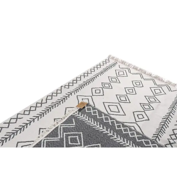 Βαμβακερό κιλίμι Aria Art-Kilim ARIA 22300 DARK GREY