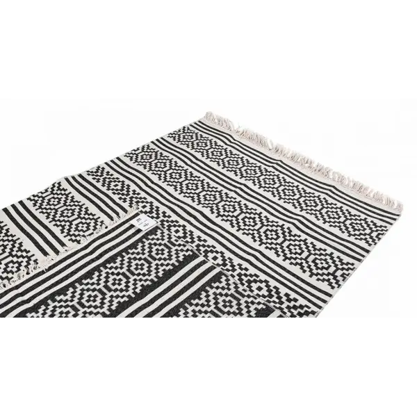 Βαμβακερό κιλίμι Aria Art-Kilim 22296 BLACK