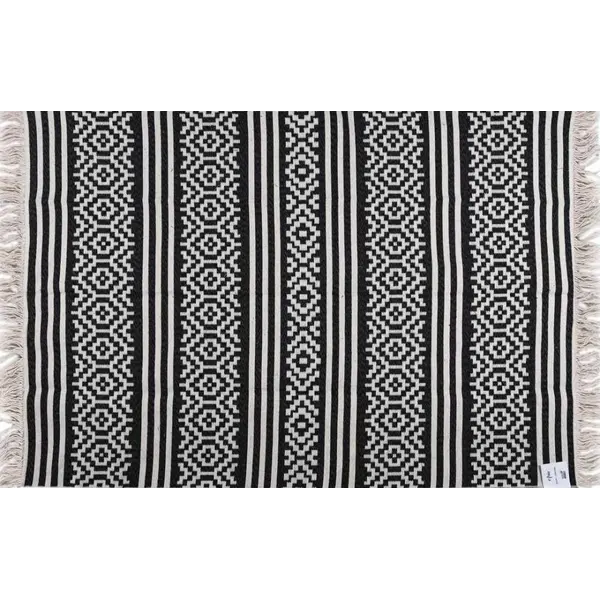 Βαμβακερό κιλίμι Aria Art-Kilim 22296 BLACK