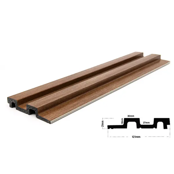 PS PANEL  ΜΕ 3D ΠΗΧΑΚΙΑ 44 RESIDENCE 21/122 mm  BROWN OAK