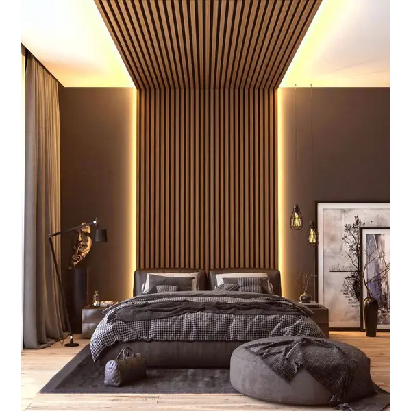 PS PANEL ΜΕ 3D ΠΗΧΑΚΙΑ 11 PIANO 12/122/2900mm GOLDEN OAK/D.BROWN Newplan