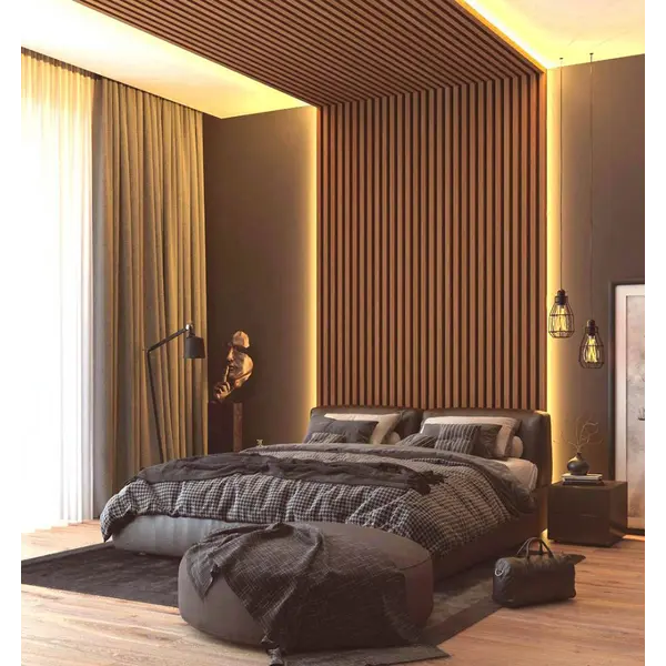 PS PANEL ΜΕ 3D ΠΗΧΑΚΙΑ 11 PIANO 12/122/2900mm GOLDEN OAK/D.BROWN Newplan