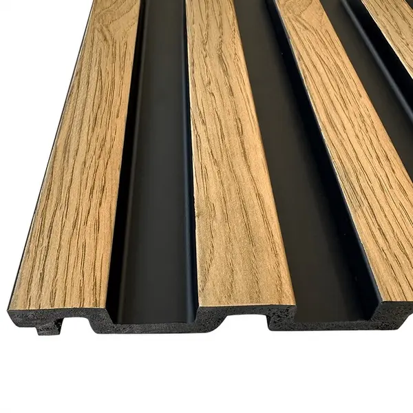 PS PANEL  ΜΕ 3D ΠΗΧΑΚΙΑ F4 RESIDENCE 21/122 mm  NAT.OAK/BLACK