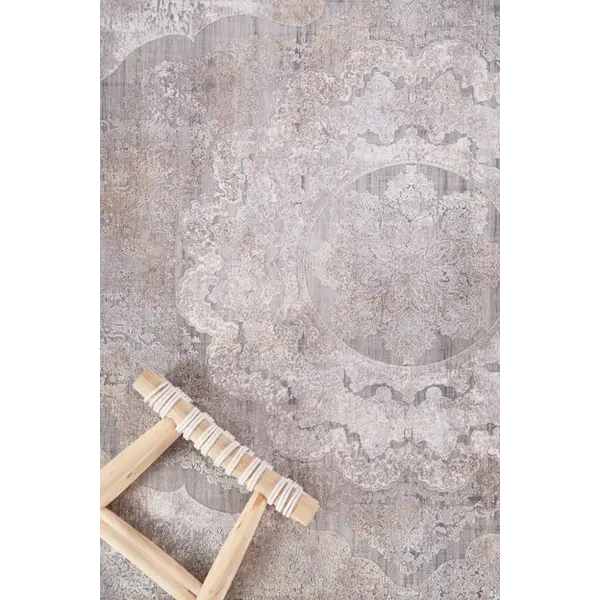 Χαλί Bamboo Silk 6864A L.GREY D.BEIGE Royal Carpet