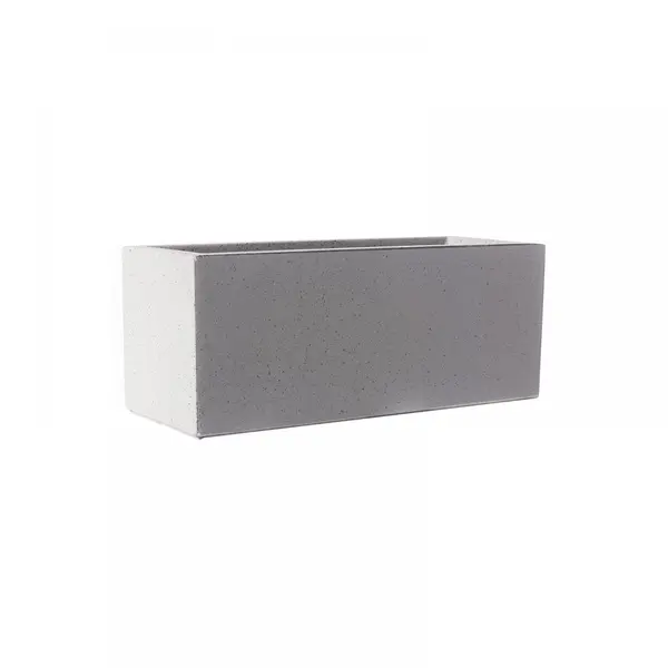 Supergreens Γλάστρα Πήλινη Ορθογώνια "Stone" Γκρι M 60x30x30 εκ.