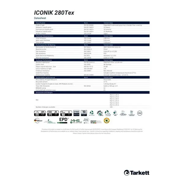 Βινυλικό Δάπεδο Tarkett Iconik 280Tex Powell Oak Blonde