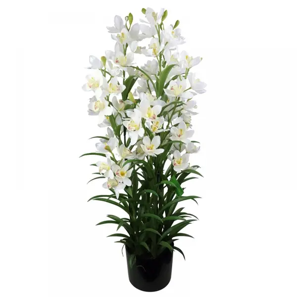 Supergreens Τεχνητό Φυτό Ορχιδέα "Cymbidium Orchid" Λευκό 125 εκ.