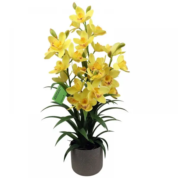 Supergreens Τεχνητό Φυτό Ορχιδέα "Cymbidium Orchid" Κίτρινο 80 εκ.
