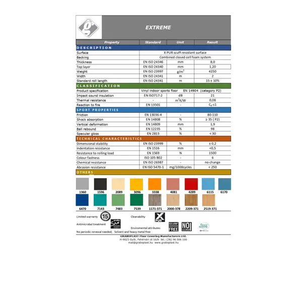 Αθλητικό δάπεδο Sport Extreme 1360-273