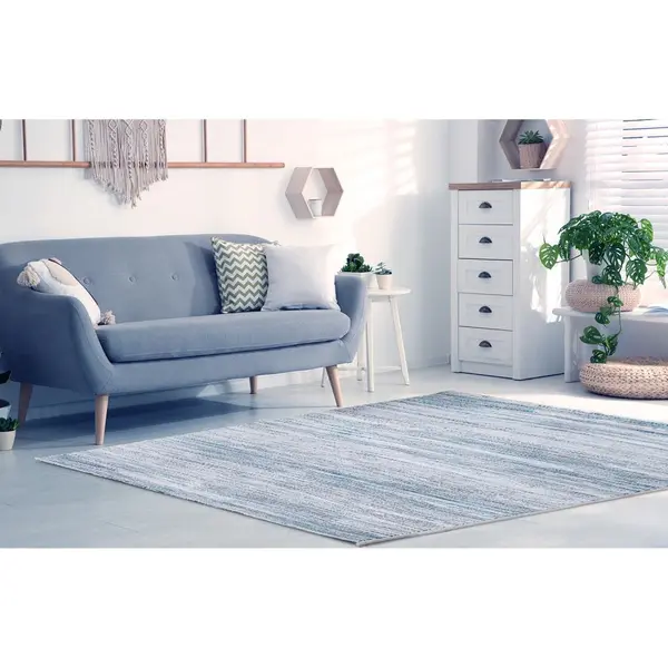 Χαλί μοντέρνο Neva 8531/410 κυβάκια με νερά - Colore Colori
