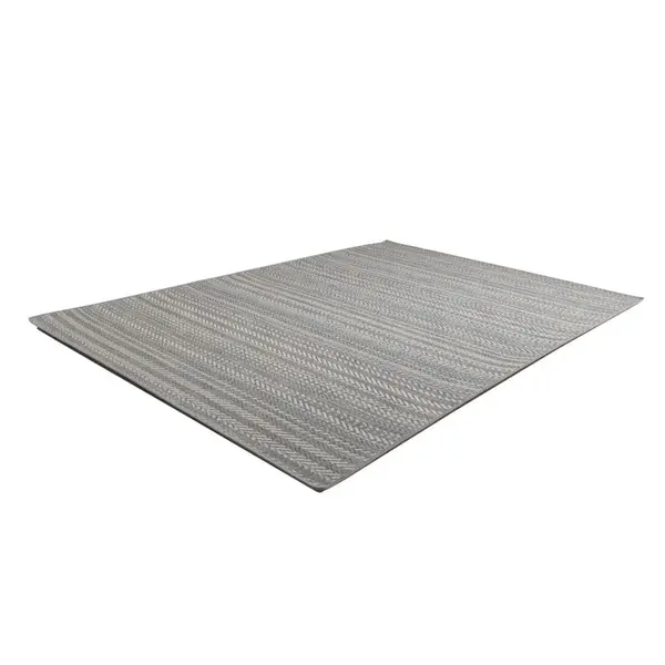 Ψάθινο χαλί Breeze 187/13 Γκρι Μπέζ Πετρόλ Ρίγες με το μέτρο - Colore Colori
