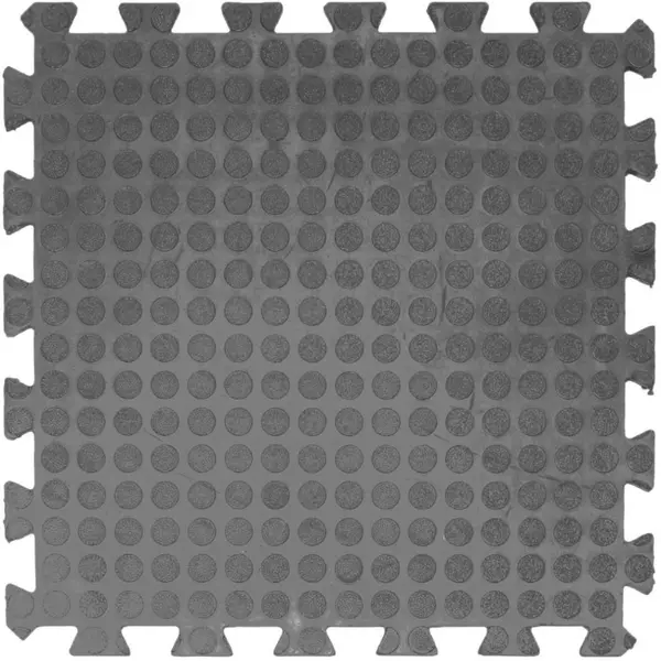 Ελαστικό Πλακάκι Παζλ Μαύρο Γκρι Interlocking
