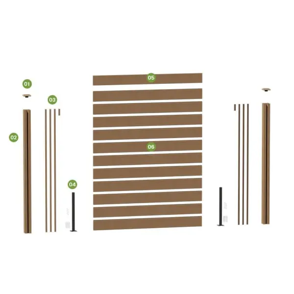 Άνω WPC Σανίδα Περίφραξης Dune 150mmx1730mm Brown