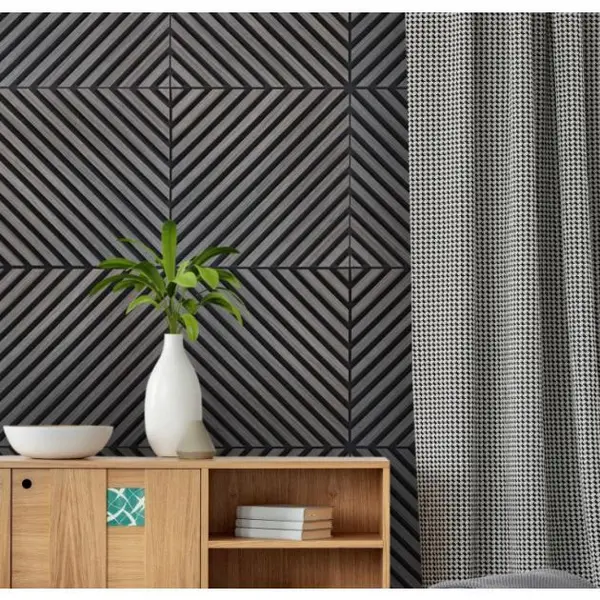 Acoustic Panel Wall Diagonal Grey 102582 60x60cm