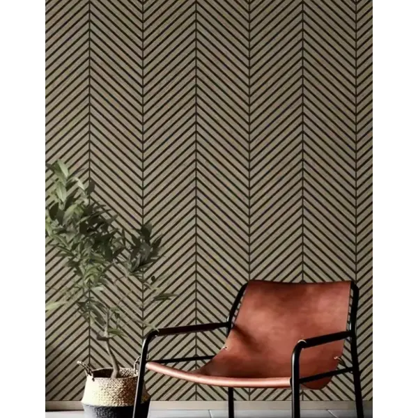 Acoustic MDF Wall Panels με 3D πηχάκια Acoustic Diagonal Mocca