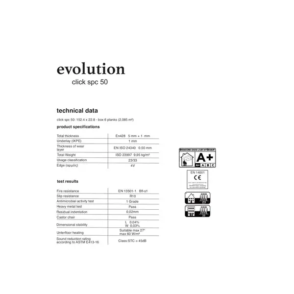 Κουμπωτή Βινυλική Λωρίδα SPC Evolution 1192-12
