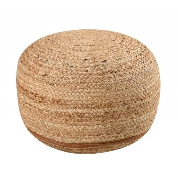 Κάθισμα Πουφ Jute Pouf Natural 40x40x20 με φερμουάρ