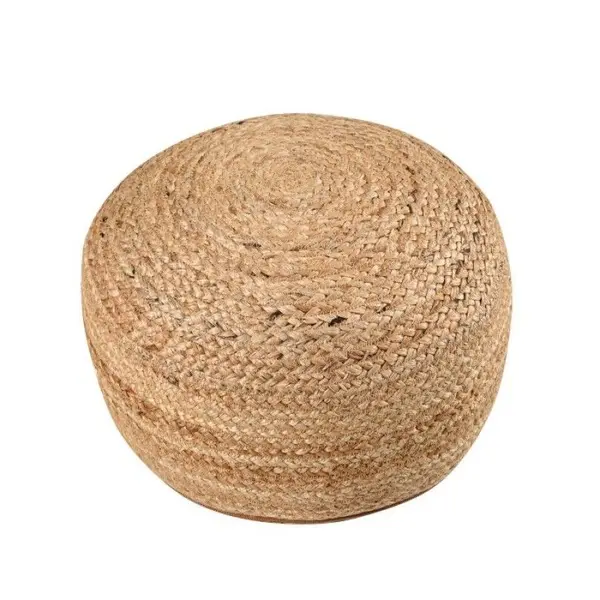 Κάθισμα Πουφ Jute Pouf Natural 40x40x20 με φερμουάρ