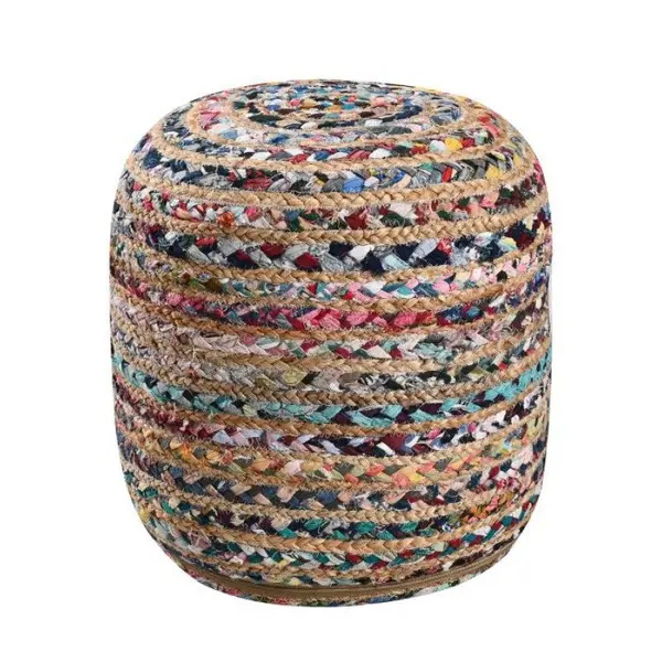Κάθισμα Πουφ Jute Pouf Chindi 40x40x40