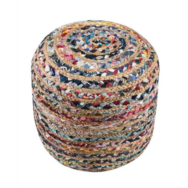 Κάθισμα Πουφ Jute Pouf Chindi 40x40x40