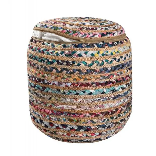 Κάθισμα Πουφ Jute Pouf Chindi 40x40x40