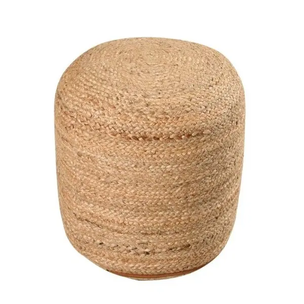 Κάθισμα Πουφ Jute Pouf Natural 40x40x40 με φερμουάρ