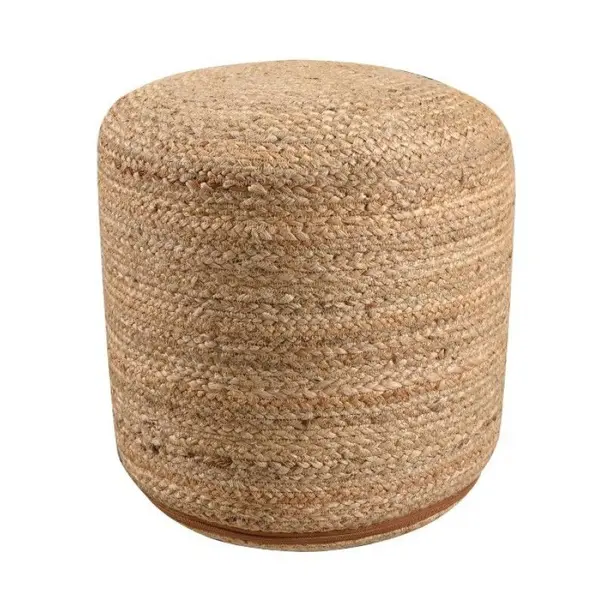 Κάθισμα Πουφ Jute Pouf Natural 40x40x40 με φερμουάρ
