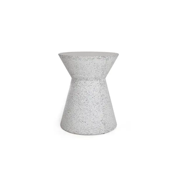 Σκαμπό Biella Terazzo Grey Black (35x35x44) Soulworks 0800001