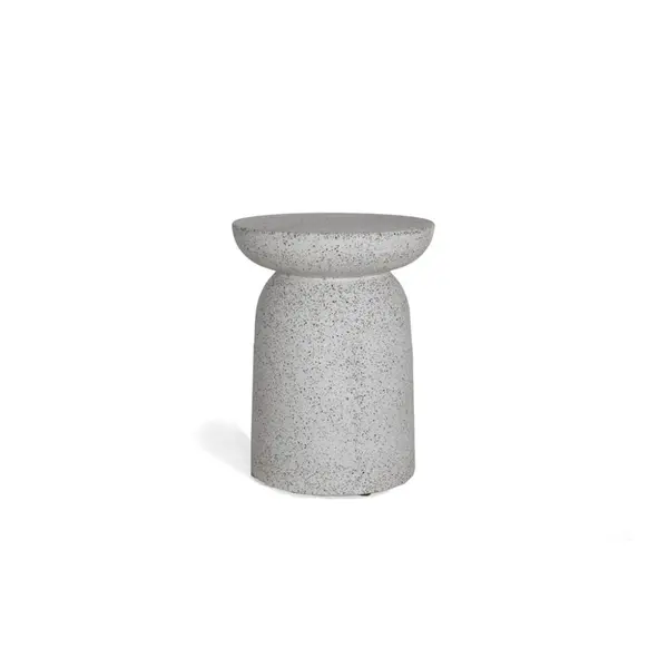 Σκαμπό Rieti Terazzo Grey Black (35x35x45) Soulworks 0800007