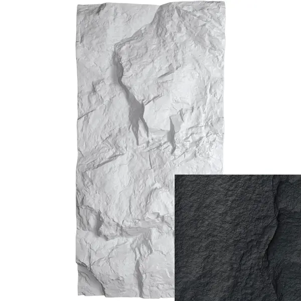 Πανελ επένδυσης Βράχου PU Rock 3D Μαύρος