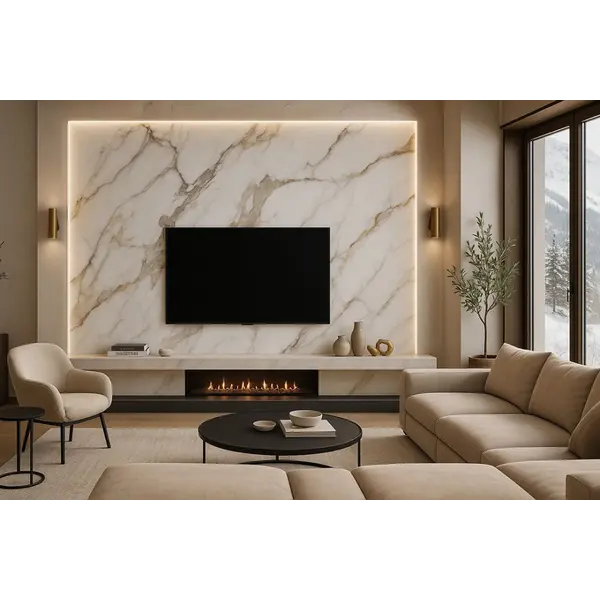 PVC WALL PANEL  2.8/1220/2800mm  CALACATTA GOLD 104