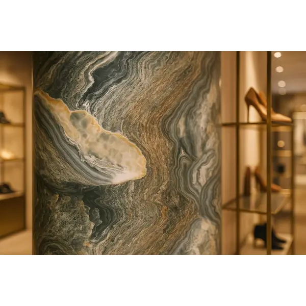 PVC WALL PANEL  2.8/1220/2800mm  ONYX GREEN 901