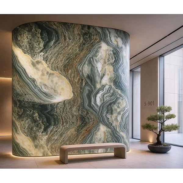 PVC WALL PANEL  2.8/1220/2800mm  ONYX GREEN 901