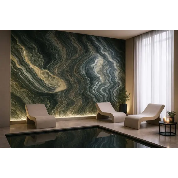 PVC WALL PANEL  2.8/1220/2800mm  ONYX GREEN 901