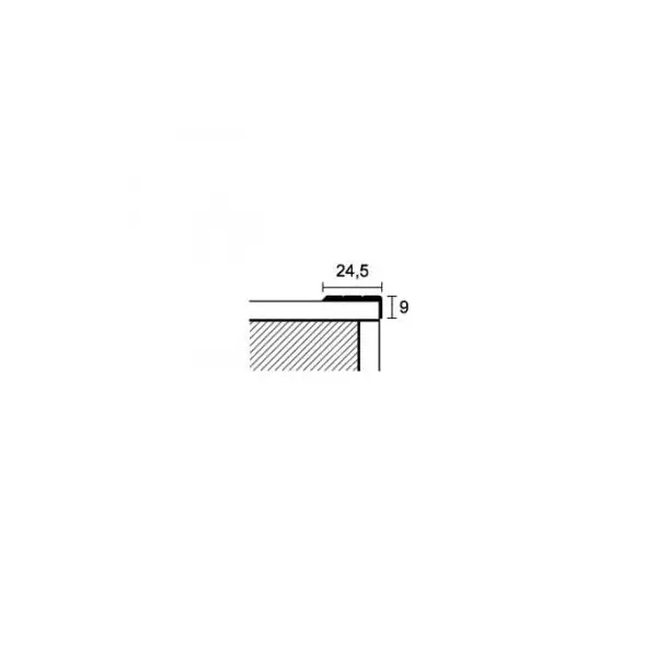 ΓΩΝΙΑ ΑΥΤΟΚΟΛΛΗΤΗ 73A ΑΣΗΜΙ 2.5cm x 0.9cm